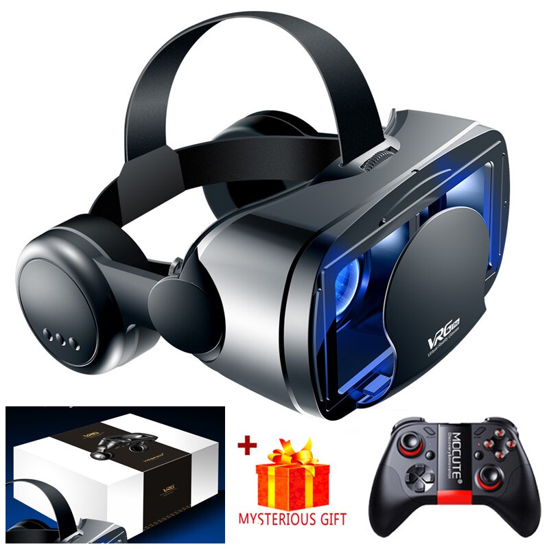 Virtual Reality 3D VR Glasses Headset Smart Helmet for Smartphones Mobile Phone Lenses with Headphone Controller Viar Binoculars