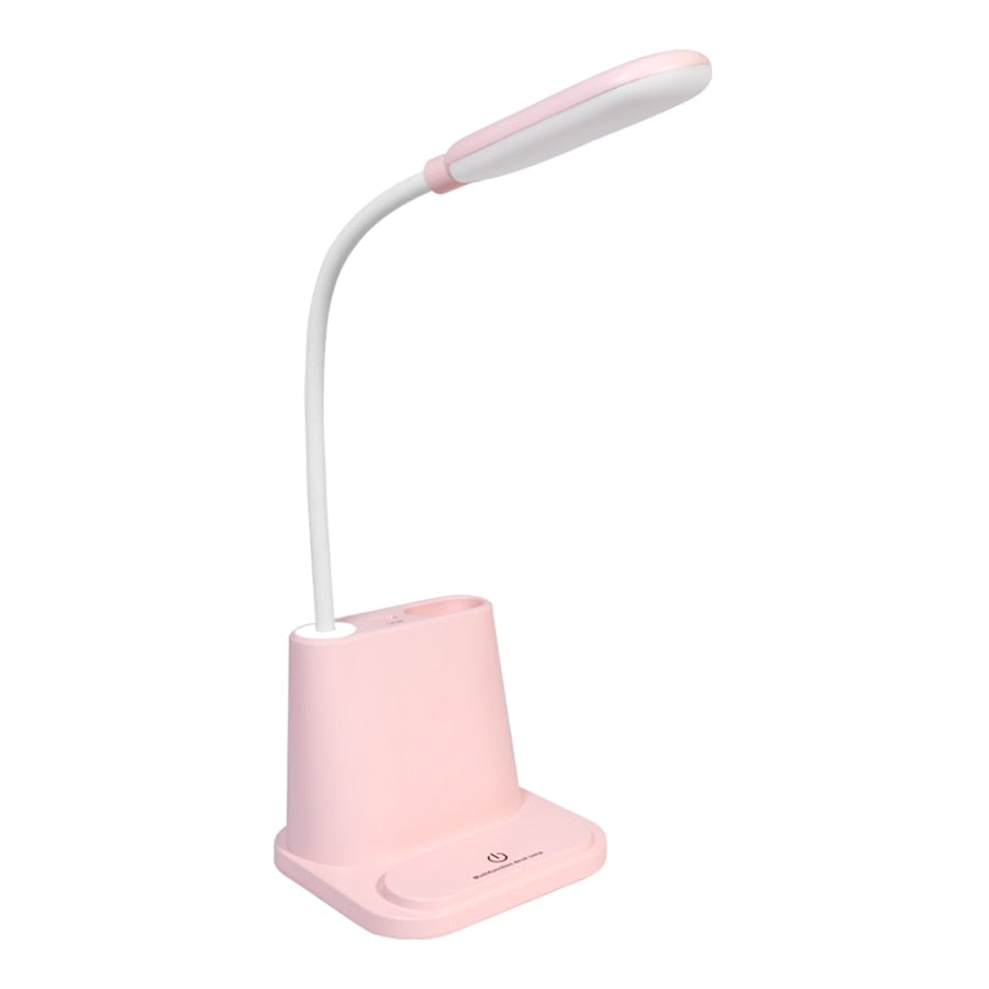 Touch Dimmable LED Desk Lamp 10W Wireless Charging/USB  Charging Table Light for Children Kids Reading Study Bedside Bedroom