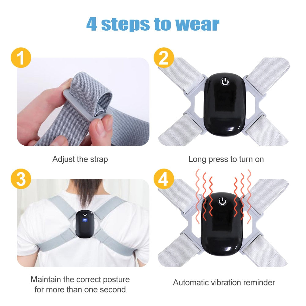 Smart Correction Belt Sensor Orthosis Invisible Reminder Adult &amp; Child Sitting Posture Hunchback Back Smart Posture Corrector