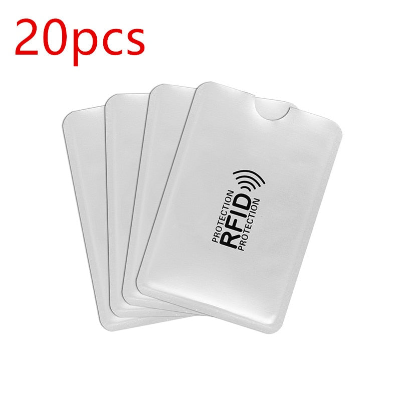 5-20 Pcs Aluminium Anti Rfid Card Holder NFC Blocking Reader Lock Id Bank Card Holder Case Protection Metal Credit Card Case