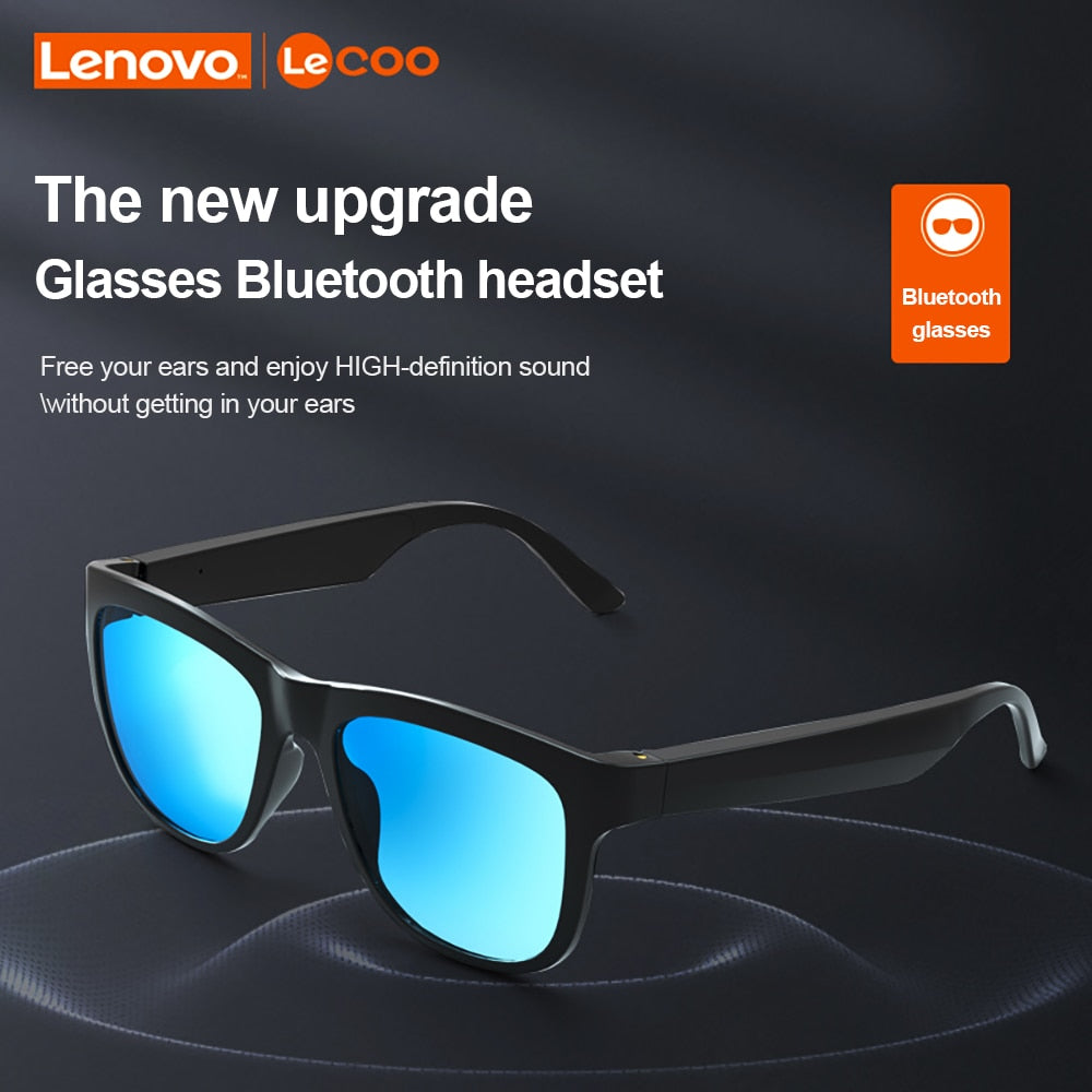 Lenovo Lecoo C8 Smart Glasses Headset Wireless Bluetooth Sunglasses Outdoor Sport earphone Calling Music Anti-Blue Eyeglasses