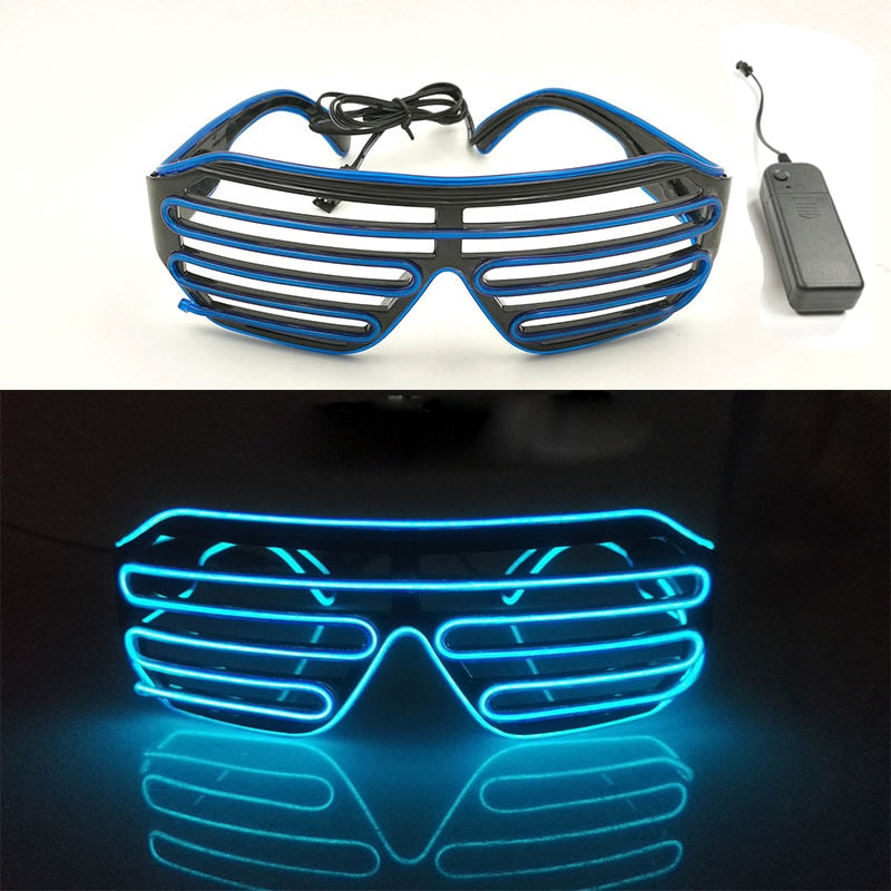 Fashion Luminous Decorative Glasses Neon Party Decoration LED Sunglasses For Nightclub DJ Dance Music Festival Rave