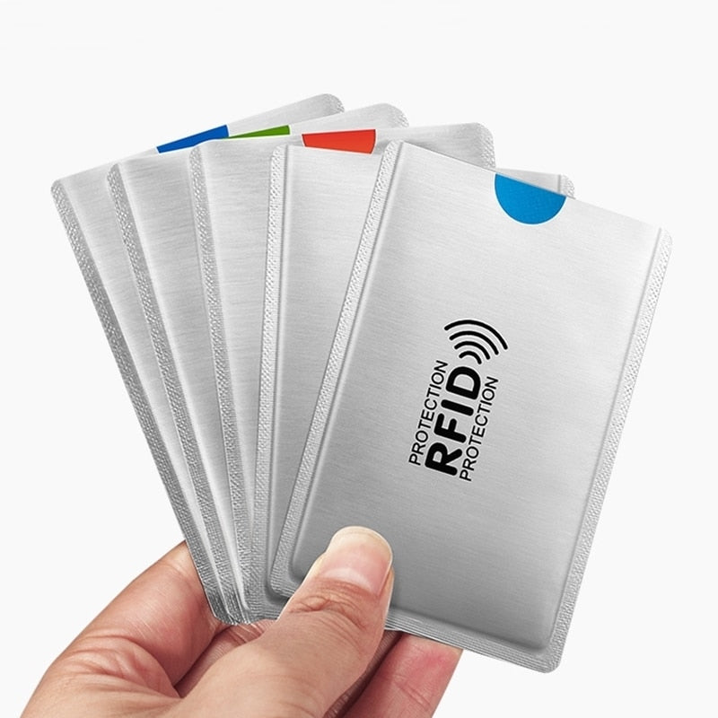 5-20 Pcs Aluminium Anti Rfid Card Holder NFC Blocking Reader Lock Id Bank Card Holder Case Protection Metal Credit Card Case