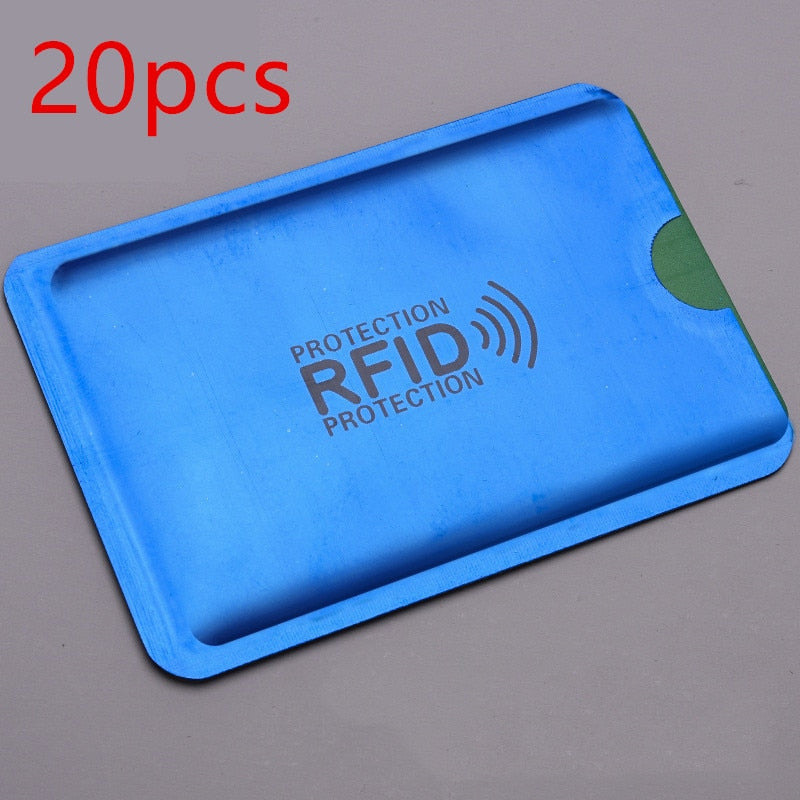 5-20 Pcs Aluminium Anti Rfid Card Holder NFC Blocking Reader Lock Id Bank Card Holder Case Protection Metal Credit Card Case