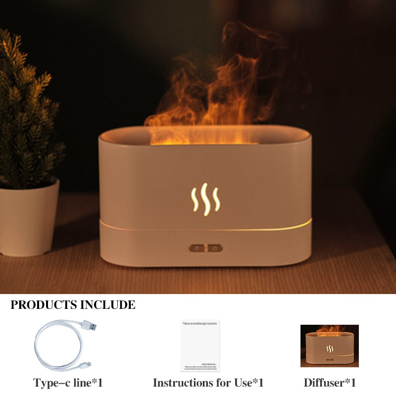 Flame Air Humidifier Ultrasonic Aromatherapy Humidifiers Diffusers Volcano Mist Maker Fragrance Essential Oil Aroma Difusor