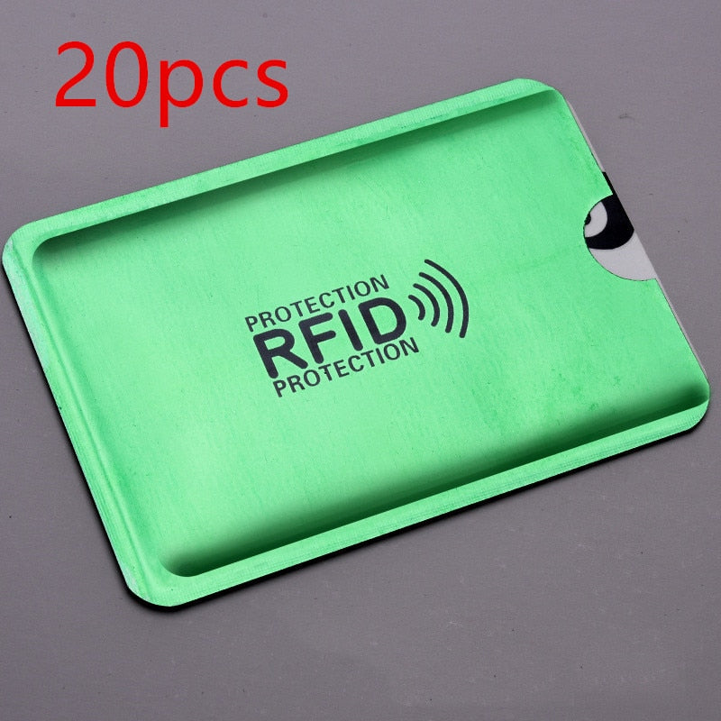 5-20 Pcs Aluminium Anti Rfid Card Holder NFC Blocking Reader Lock Id Bank Card Holder Case Protection Metal Credit Card Case