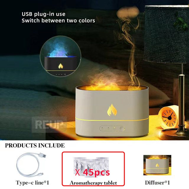 Flame Air Humidifier Ultrasonic Aromatherapy Humidifiers Diffusers Volcano Mist Maker Fragrance Essential Oil Aroma Difusor