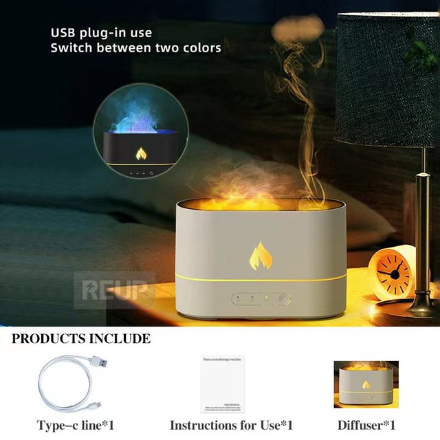 Flame Air Humidifier Ultrasonic Aromatherapy Humidifiers Diffusers Volcano Mist Maker Fragrance Essential Oil Aroma Difusor