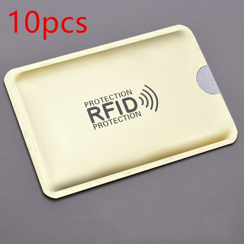 5-20 Pcs Aluminium Anti Rfid Card Holder NFC Blocking Reader Lock Id Bank Card Holder Case Protection Metal Credit Card Case