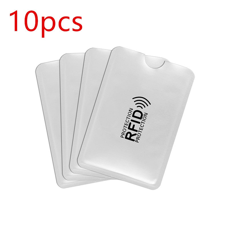 5-20 Pcs Aluminium Anti Rfid Card Holder NFC Blocking Reader Lock Id Bank Card Holder Case Protection Metal Credit Card Case