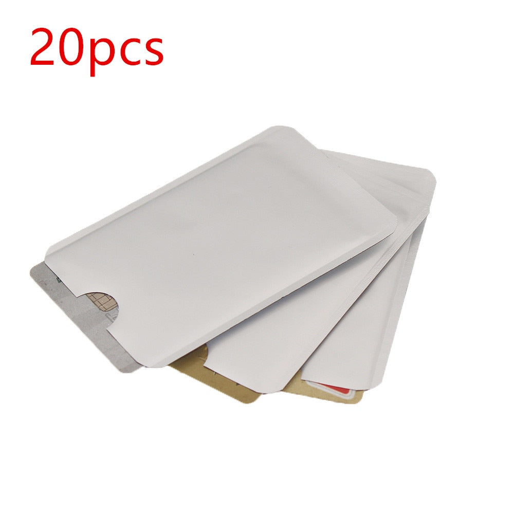 5-20 Pcs Aluminium Anti Rfid Card Holder NFC Blocking Reader Lock Id Bank Card Holder Case Protection Metal Credit Card Case