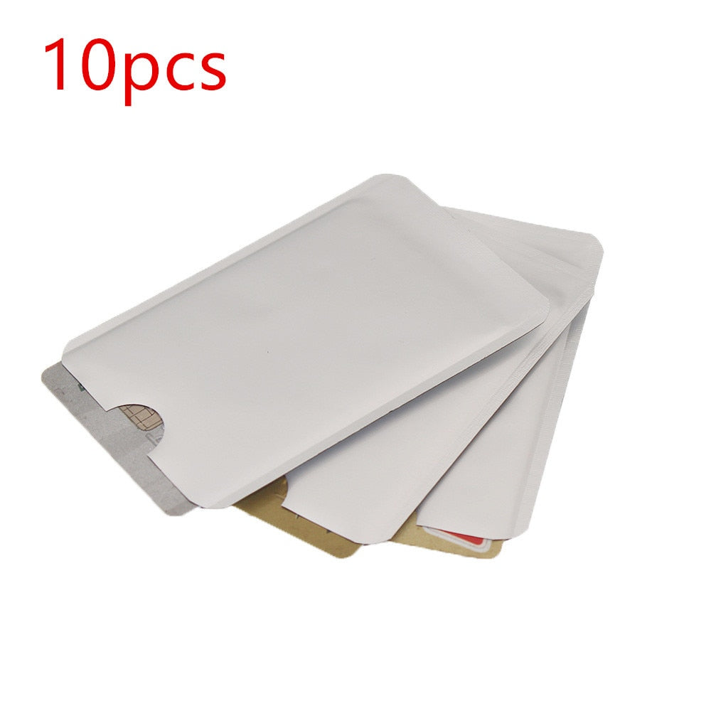 5-20 Pcs Aluminium Anti Rfid Card Holder NFC Blocking Reader Lock Id Bank Card Holder Case Protection Metal Credit Card Case