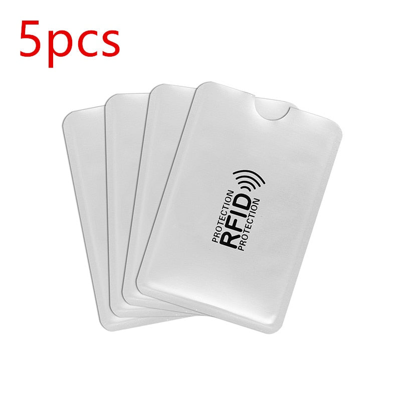 5-20 Pcs Aluminium Anti Rfid Card Holder NFC Blocking Reader Lock Id Bank Card Holder Case Protection Metal Credit Card Case