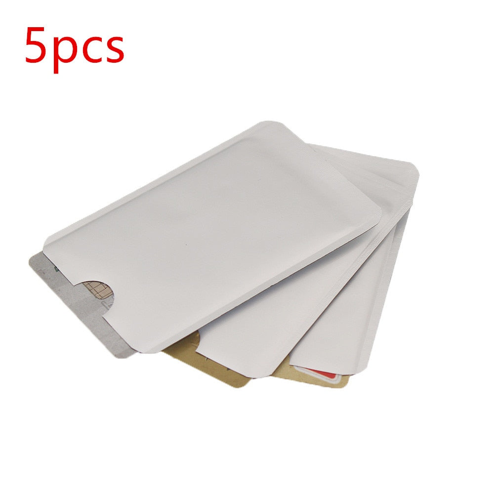 5-20 Pcs Aluminium Anti Rfid Card Holder NFC Blocking Reader Lock Id Bank Card Holder Case Protection Metal Credit Card Case